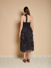Black And Pink Spots Dresses