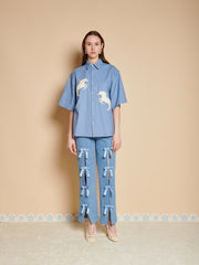 Chambray Blue Tops