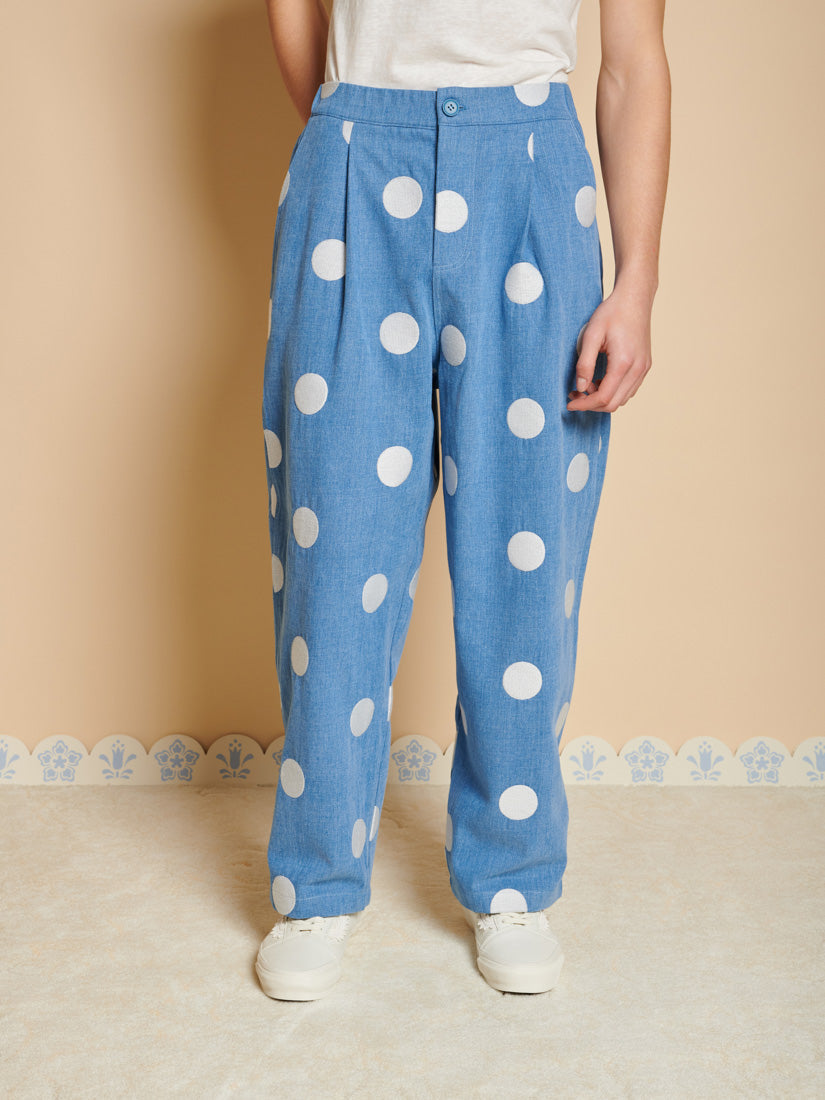 Washed Indigo Blue Bottoms