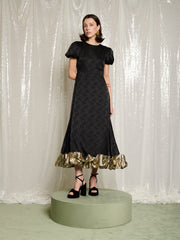 Coal Black & Gold Dresses