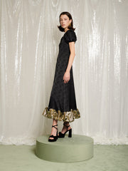 Coal Black & Gold Dresses