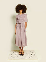 Pink & Brown Check Dresses