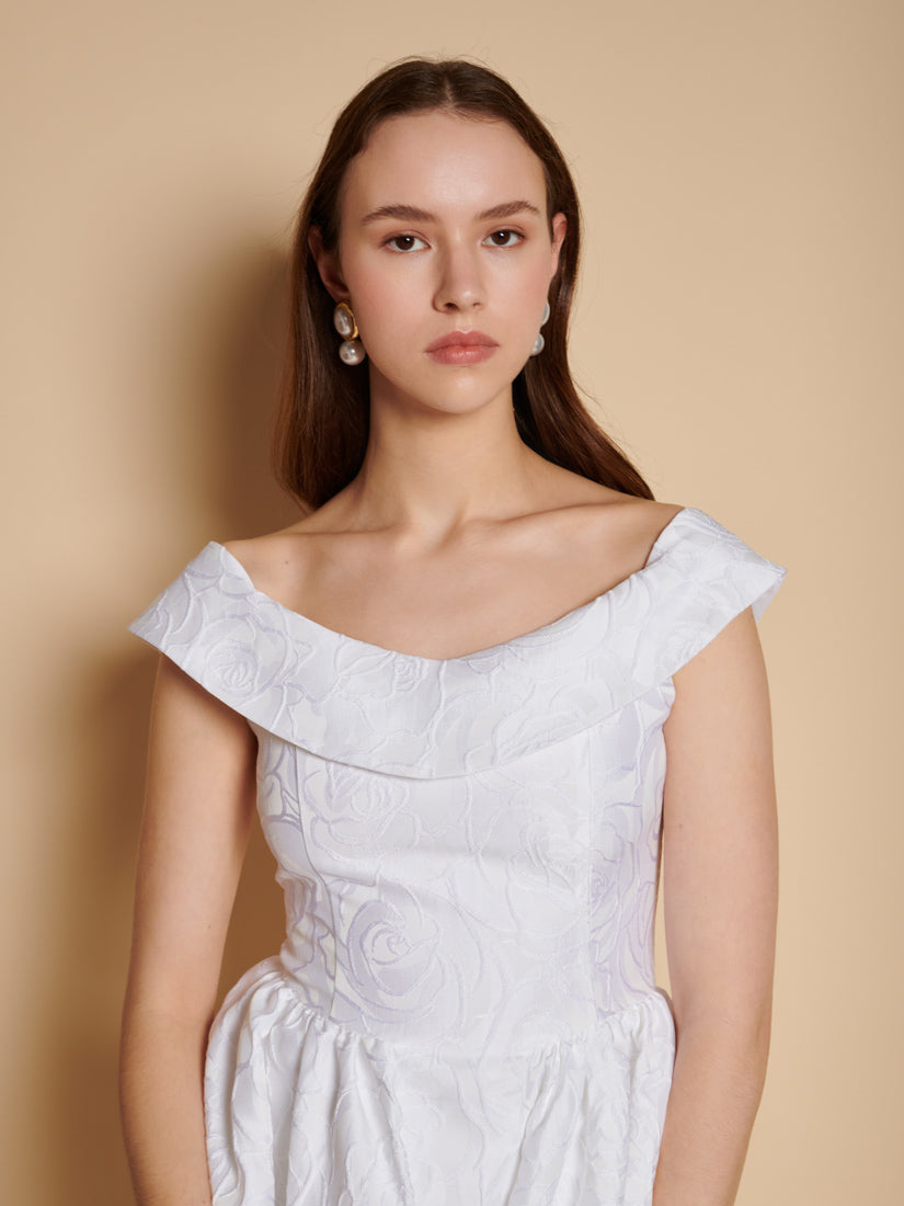 Pearled White Dresses