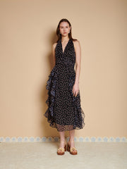 Black And Pink Spots Dresses