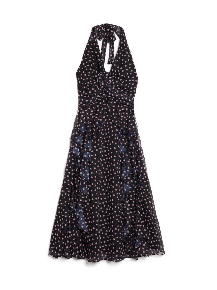Black And Pink Spots Dresses