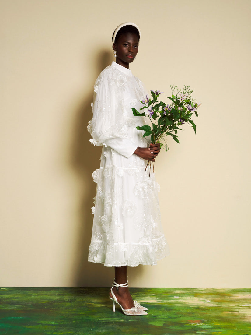 Pearled White Dresses