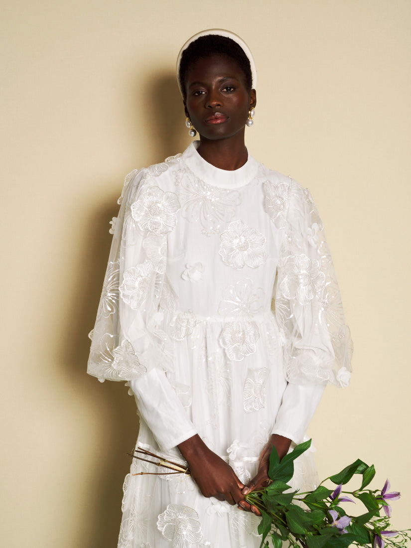 Pearled White Dresses