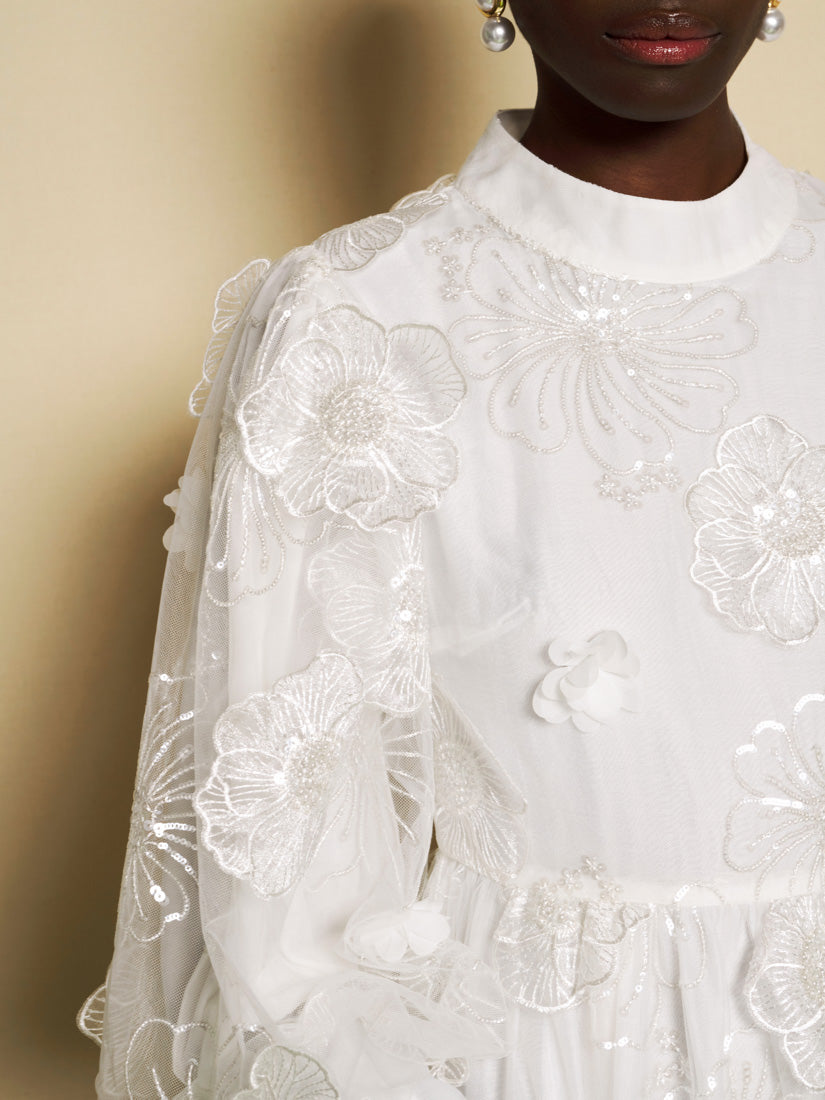 Pearled White Dresses