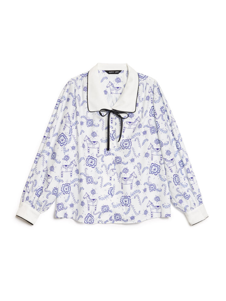 Colbalt & White Tops