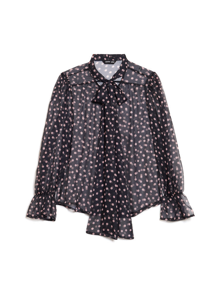 Black And Pink Spots Tops