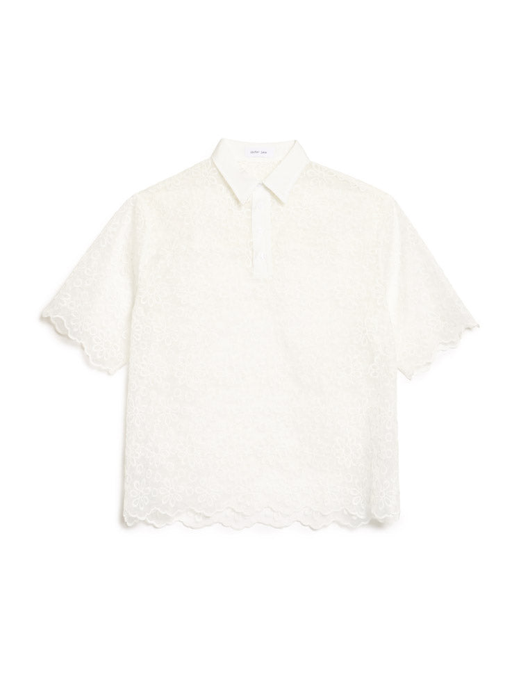Pearled White Tops