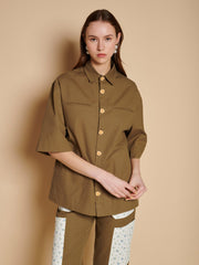 Khaki Green Tops