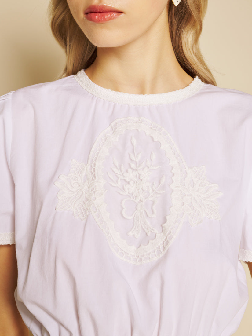 Pearled White Tops