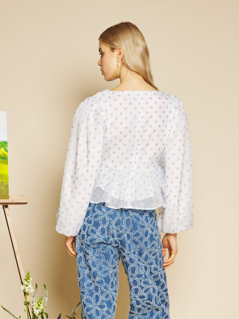Blue Spot & White Tops