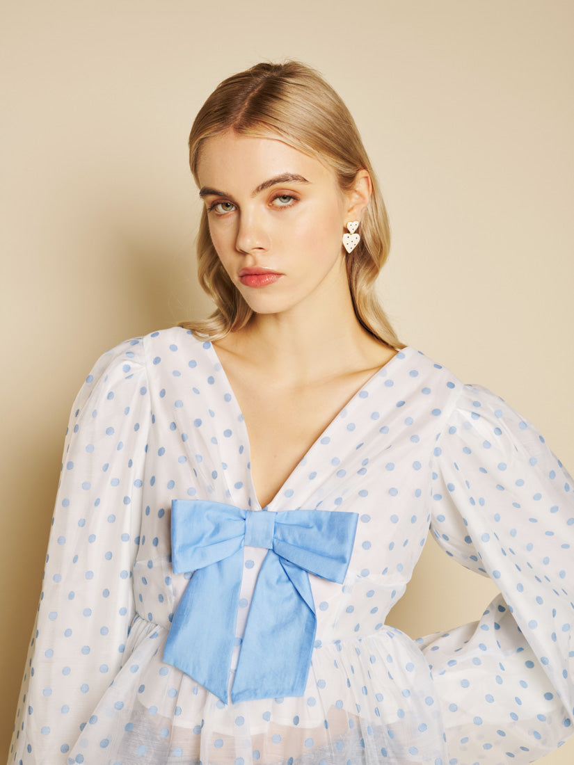 Blue Spot & White Tops