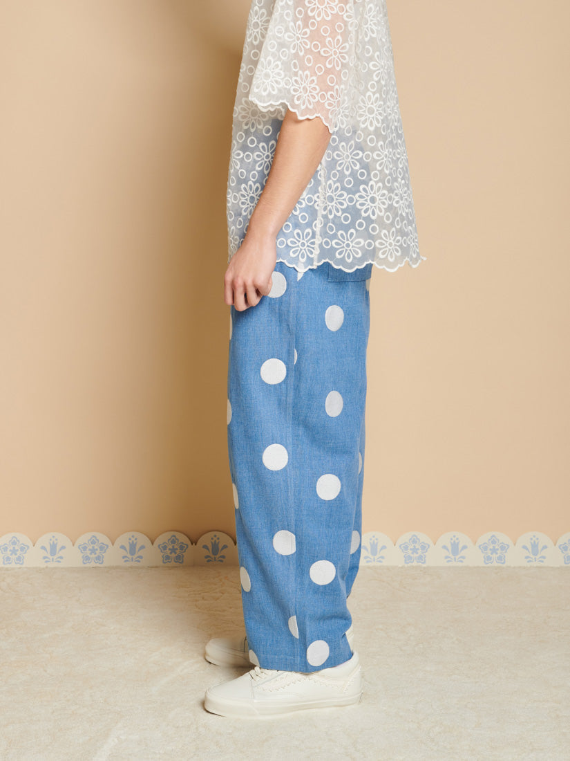 Washed Indigo Blue Bottoms