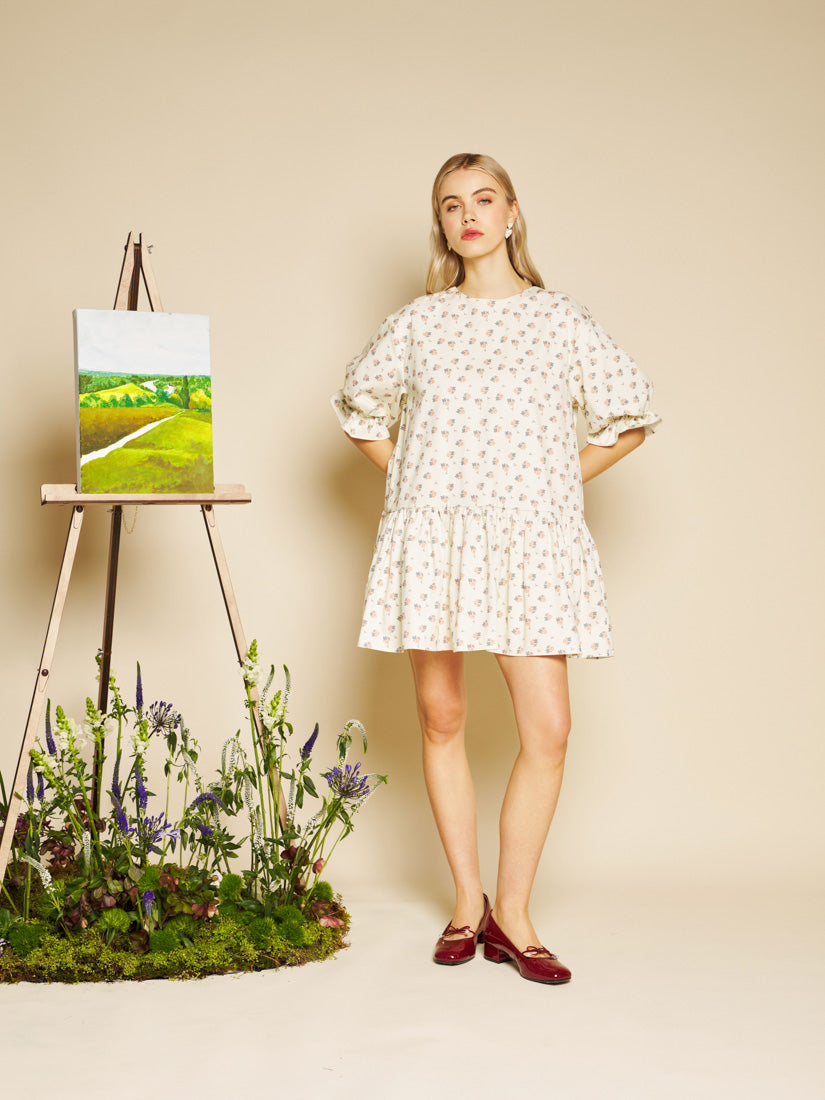 Cream Ditsy Dresses