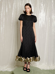 Coal Black & Gold Dresses