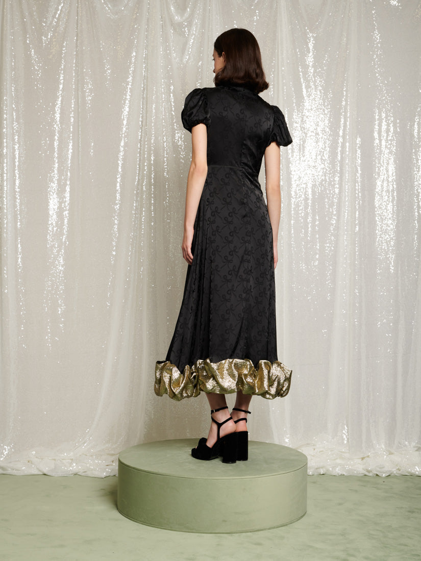 Coal Black & Gold Dresses