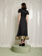 Coal Black & Gold Dresses