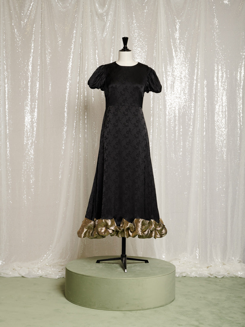 Coal Black & Gold Dresses