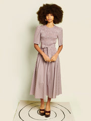 Pink & Brown Check Dresses