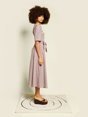 Pink & Brown Check Dresses
