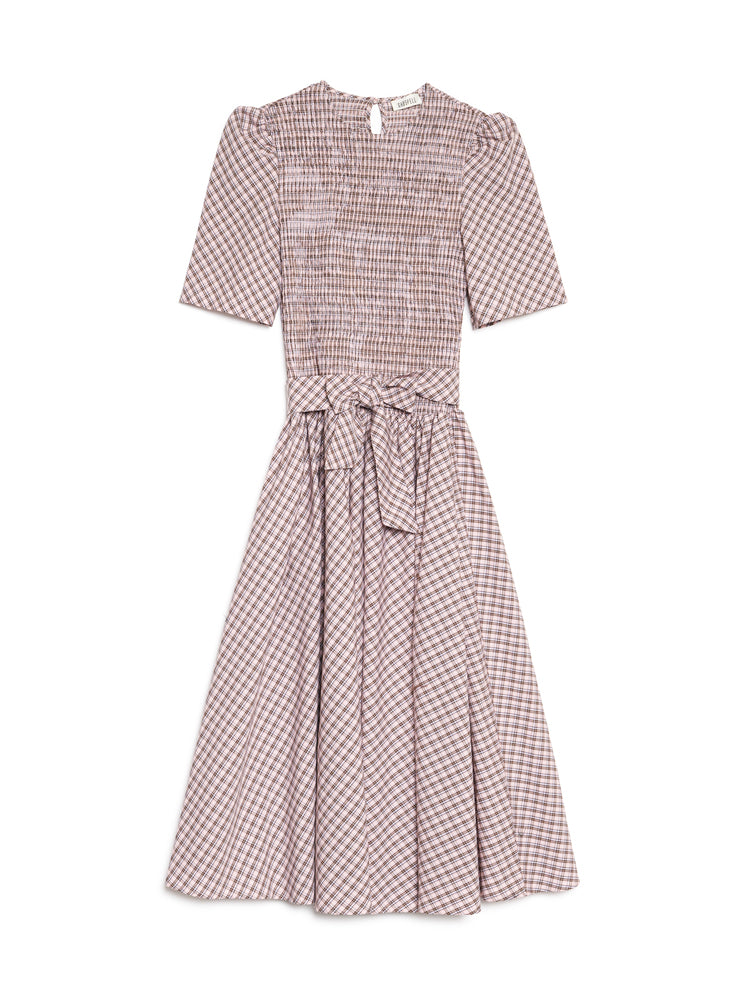 Pink & Brown Check Dresses