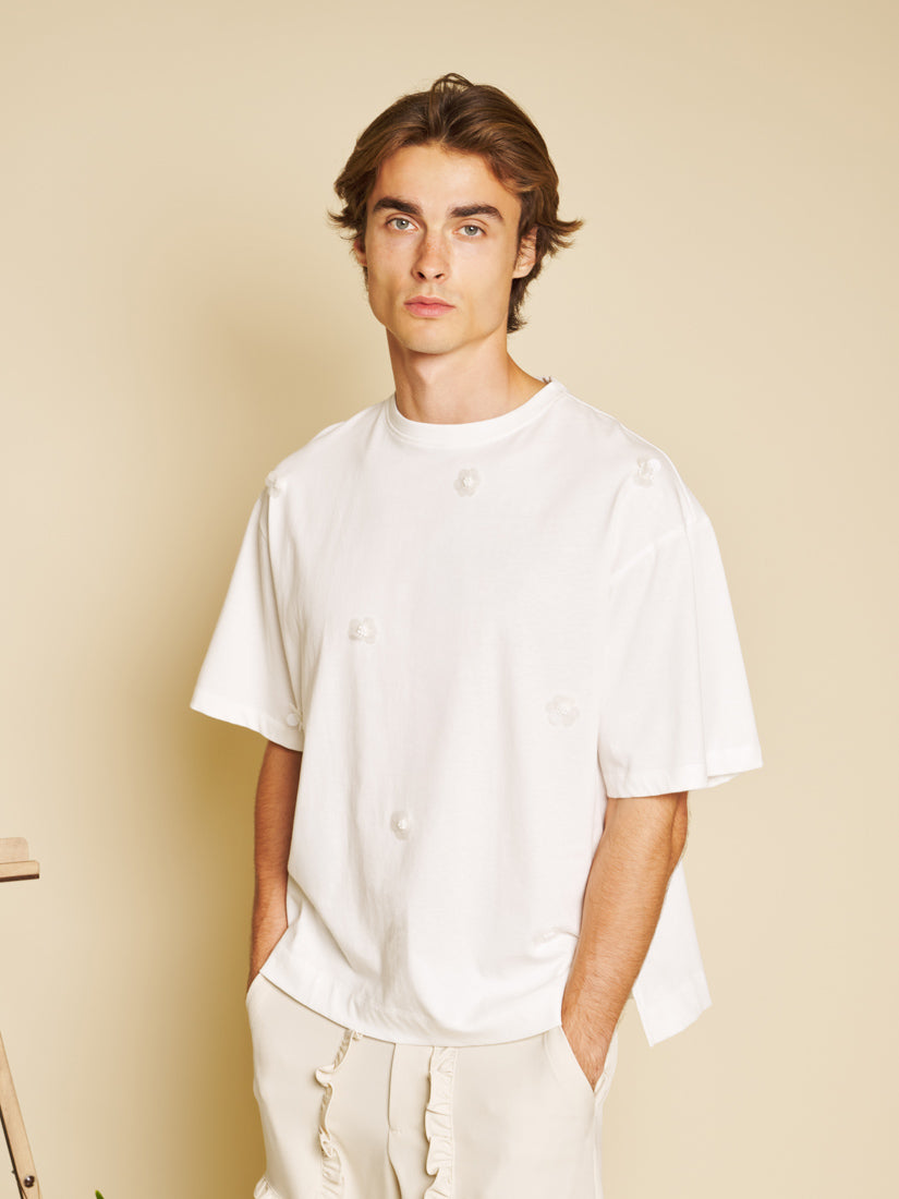 Pearled White Tops