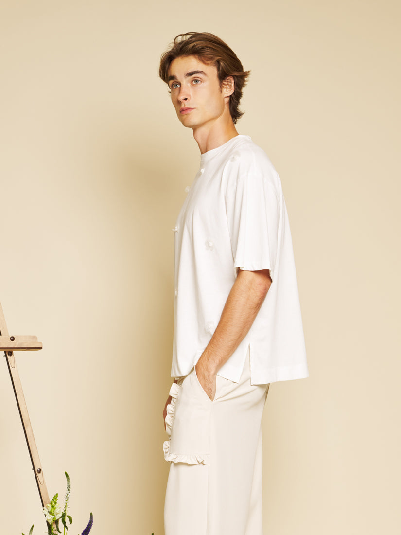 Pearled White Tops