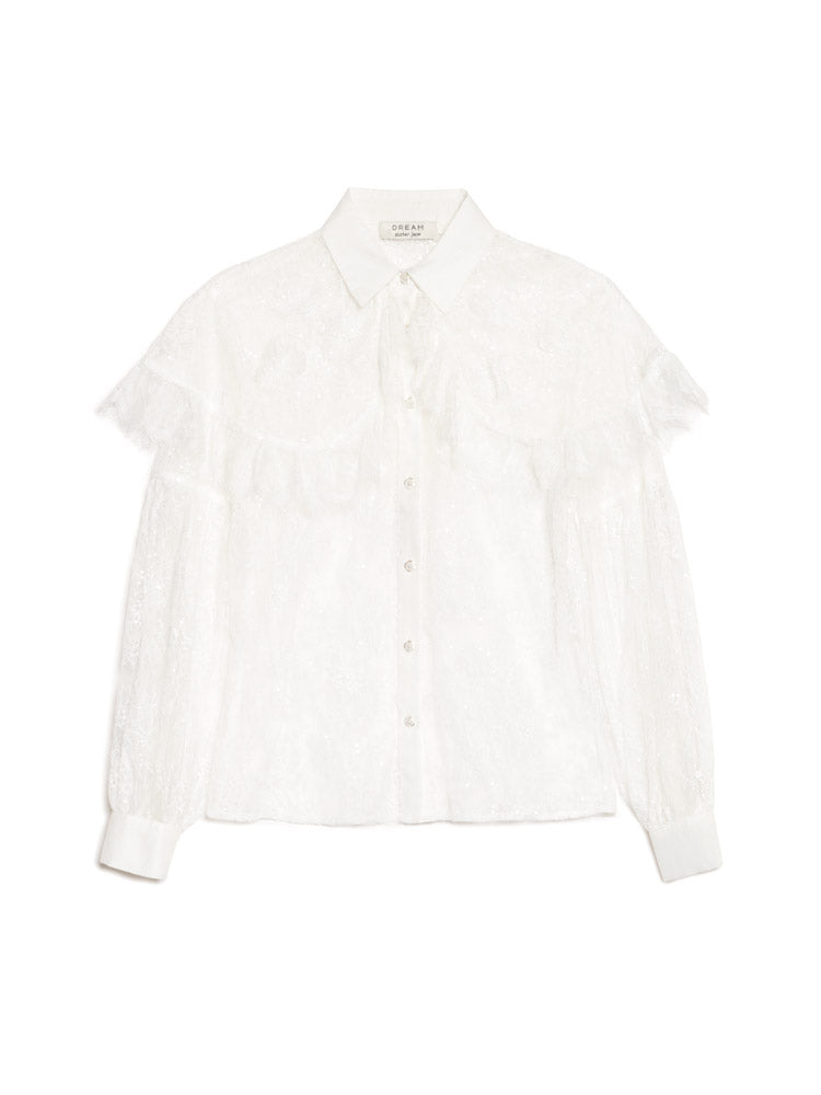 Pearled White Tops
