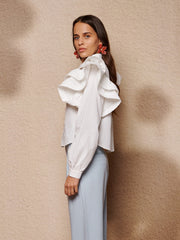 Pearled White Tops