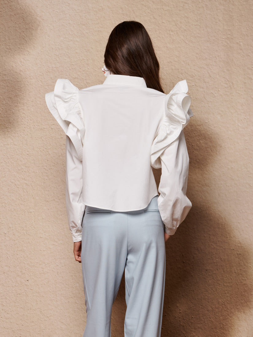 Pearled White Tops