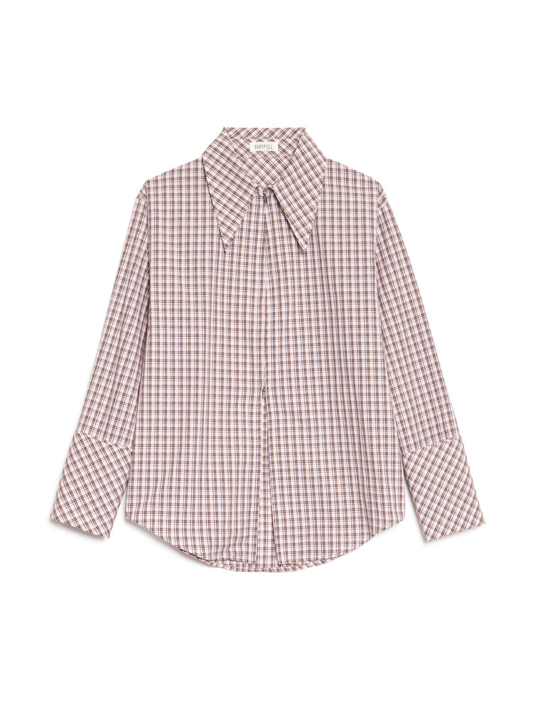 Pink & Brown Check Tops