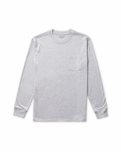Men's Long Sleeve Standard Issue Heather Pocket Tee | Tecovas Men