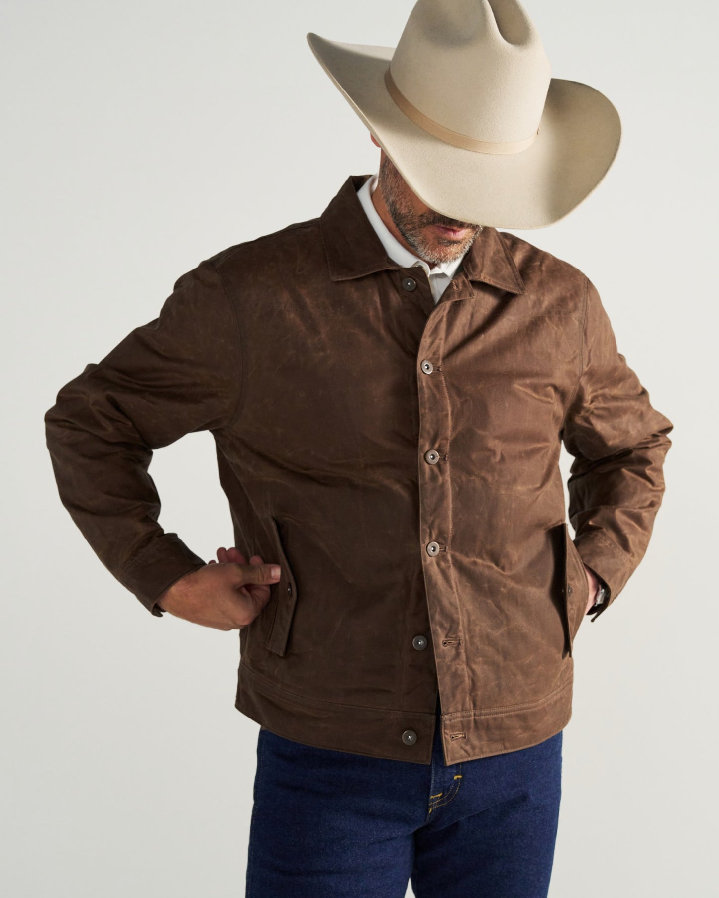 Men's Buckaroo Waxed Canvas Trucker Jacket | Tecovas Men