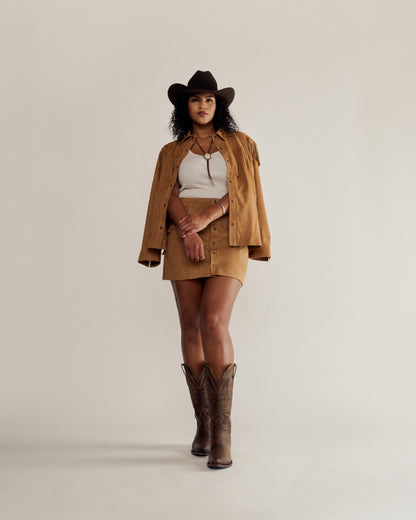 Women's Mini Suede Skirt | Tecovas Women