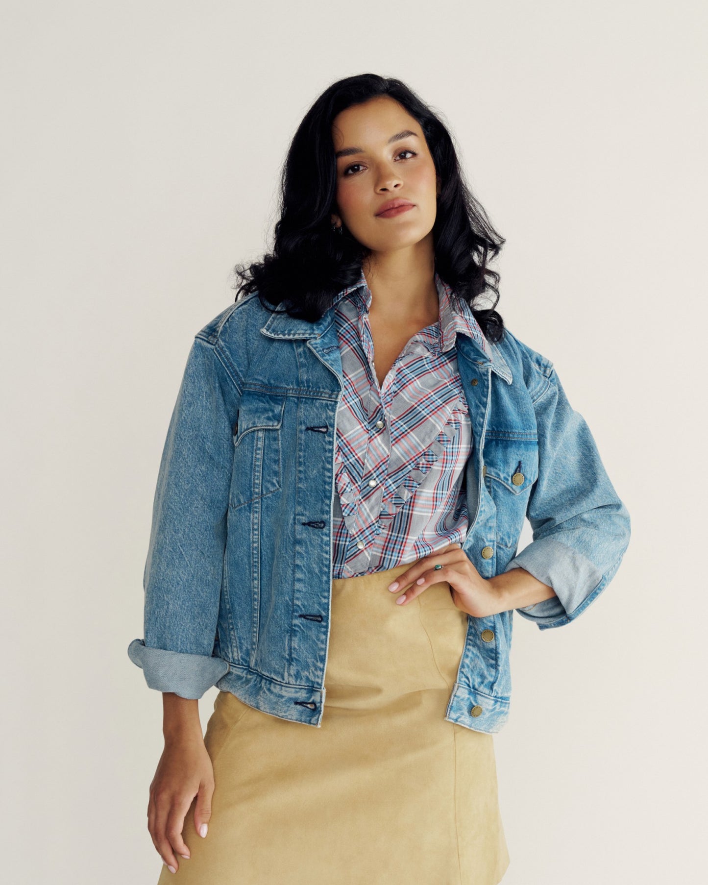 Women's Denim Trucker Jacket | Tecovas Women