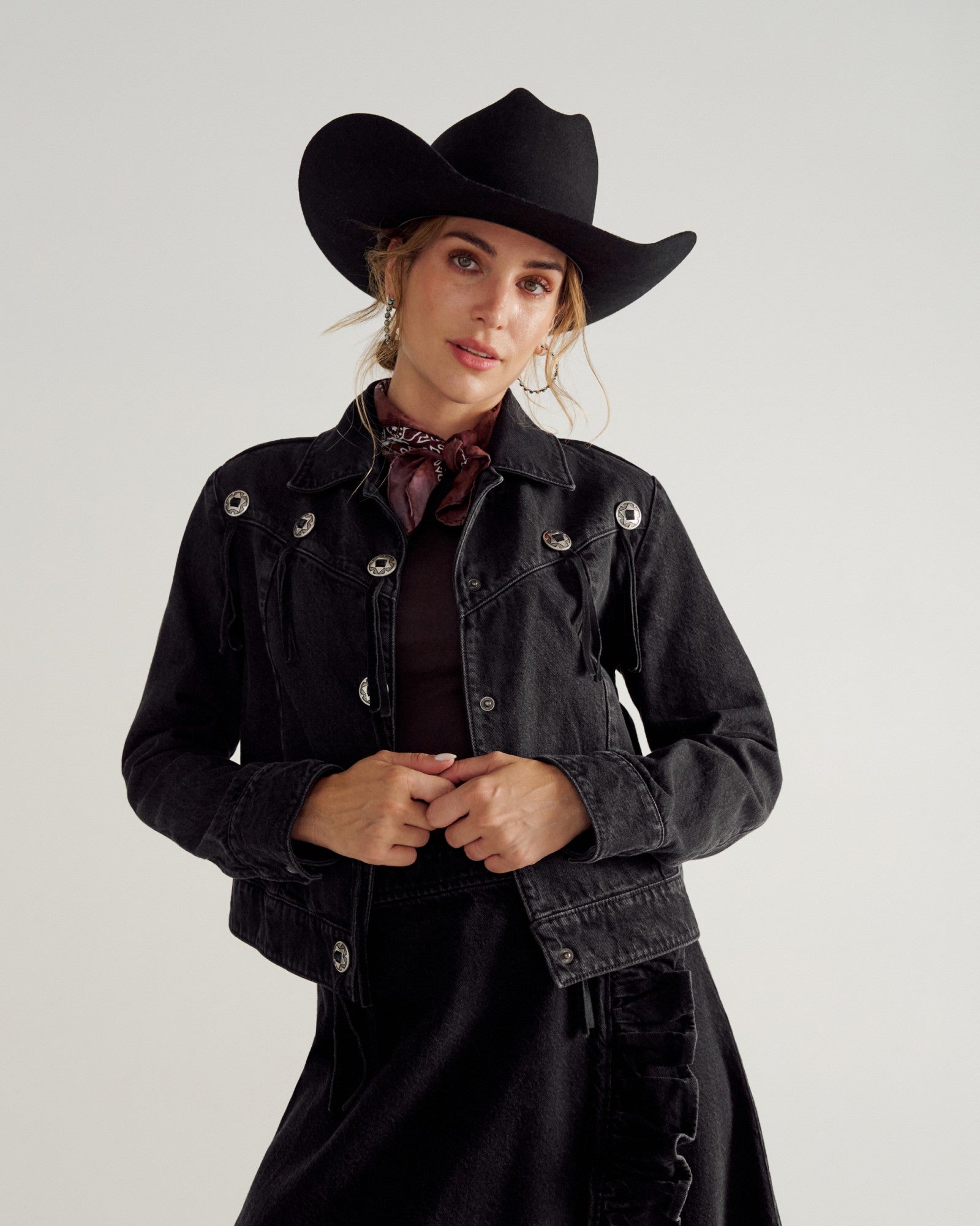 Women's Rodeo Concho Denim Jacket | Tecovas Women